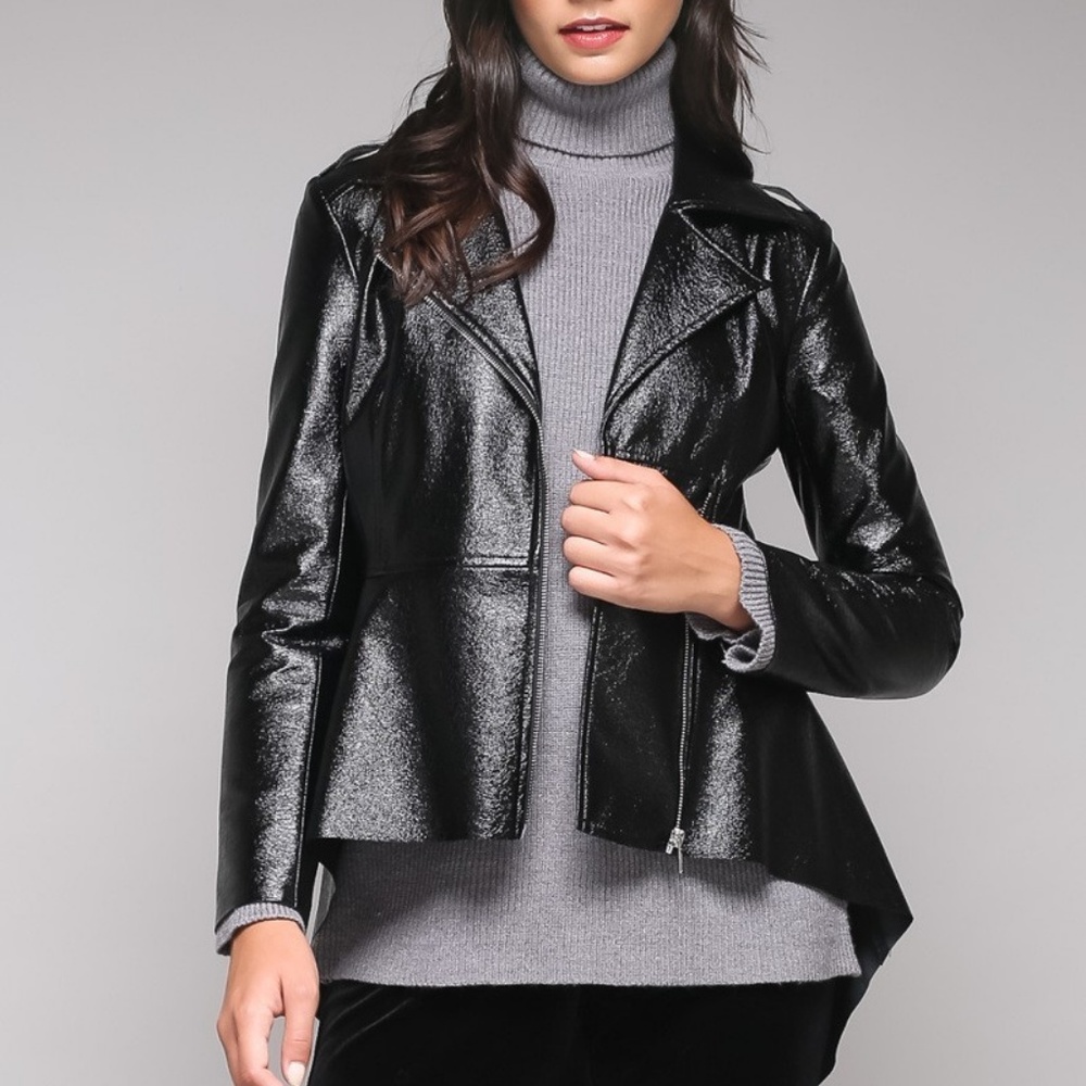 Do Be Hi Low Light Faux Leather Jacket